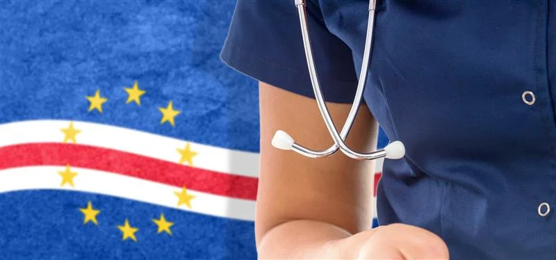 cape verde flag female doctor with stethoscope national healthcare system